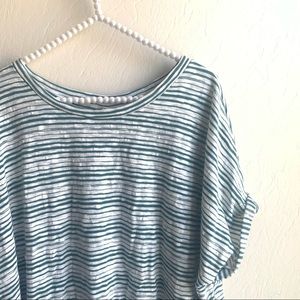 A.n.a green and white stripe top